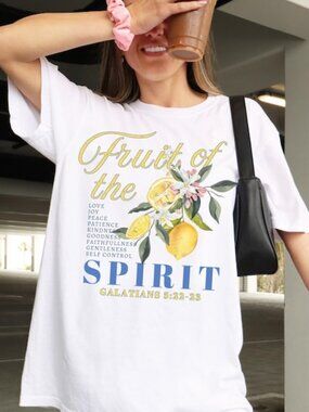 Fruit of the Spirit Christian Merch Tshirt, Trendy Youth Group Bible Verse Shirt